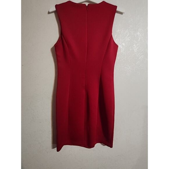 Guess Los Angeles Pencil Dress Wide Sleeve sz 10 Formal Form Fitting Red - Picture 5 of 6
